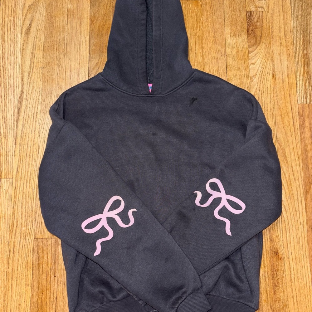 Grey bow Edikted hoodie